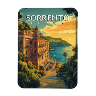 Sorrento Italien - Vibrant Cityscape Magnet