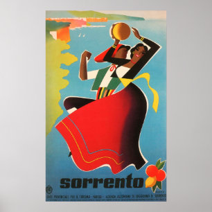 Sorrento, Italien Vintage resor Poster
