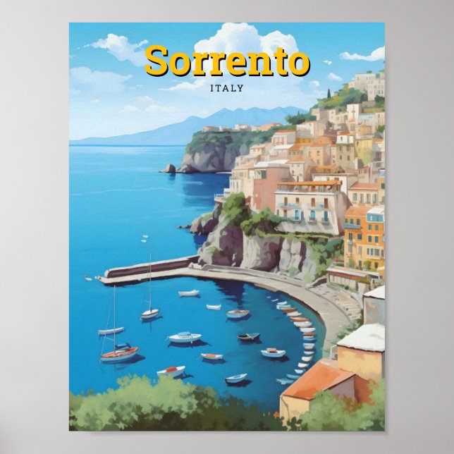 Sorrento Italien Vintage resor Poster (Framsidan)