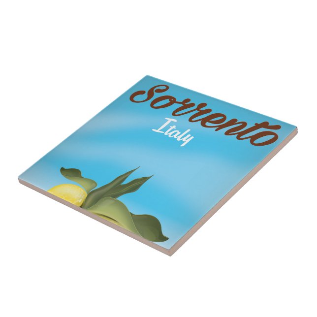 Sorrento Italienska semesteraffisch Kakelplatta (Sidan)