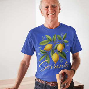 Sorrento Lemon Gren Elegant italienska T Shirt
