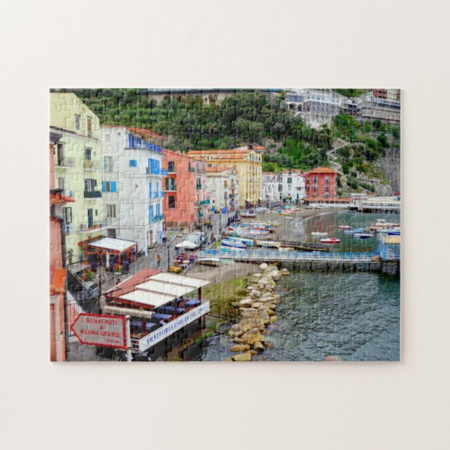 Sorrento Marina Grande Beach & Harbour i Italien Pussel (Horisontell)