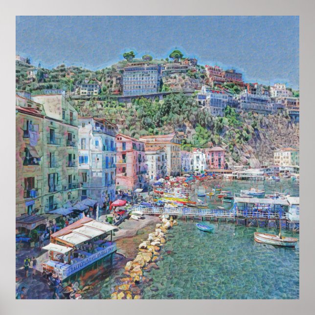 SORRENTO, Marina Grande, Poster (Framsidan)