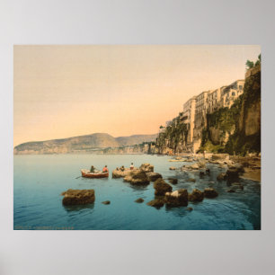 Sorrento vid havet, Naples, Campania, italien Poster