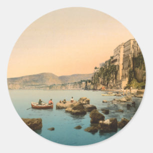 Sorrento vid havet, Naples, Campania, italien Runt Klistermärke