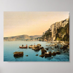 Sorrento vid havet, Neapel, Italien Classic Photoc Poster
