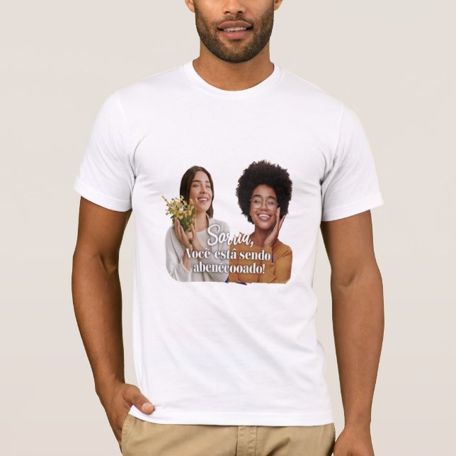 Sorria, você está sendo abençoado t shirt (Framsida)