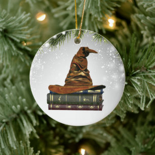Sorring Flat Sorting Witch Hat-guiden Wicca 2022 Julgransprydnad Keramik