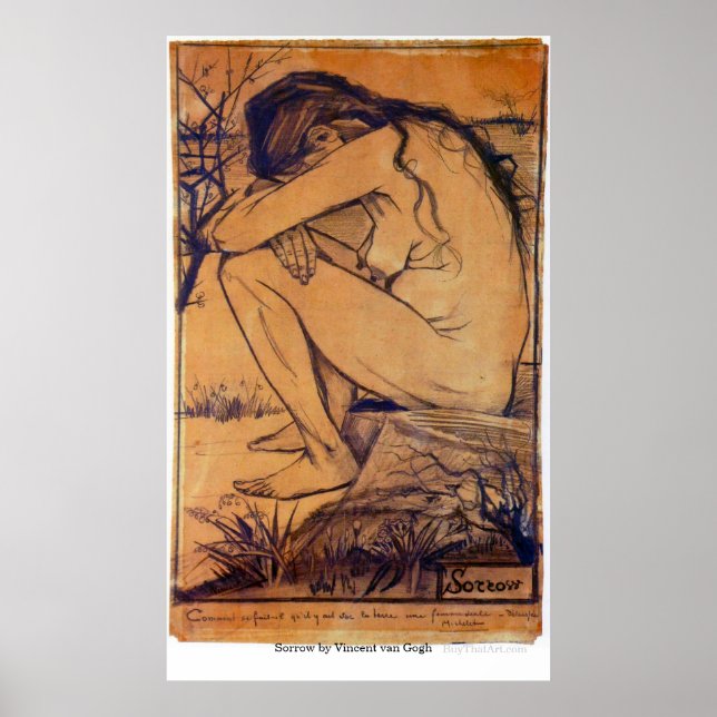 Sorrow av Vincent van Gogh Poster (Framsidan)