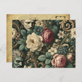 Sorrow in any Language - Gothic Victorian Blommigt Helg Vykort