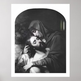 Sorrowful Mor Virgin Mary Catholik Poster