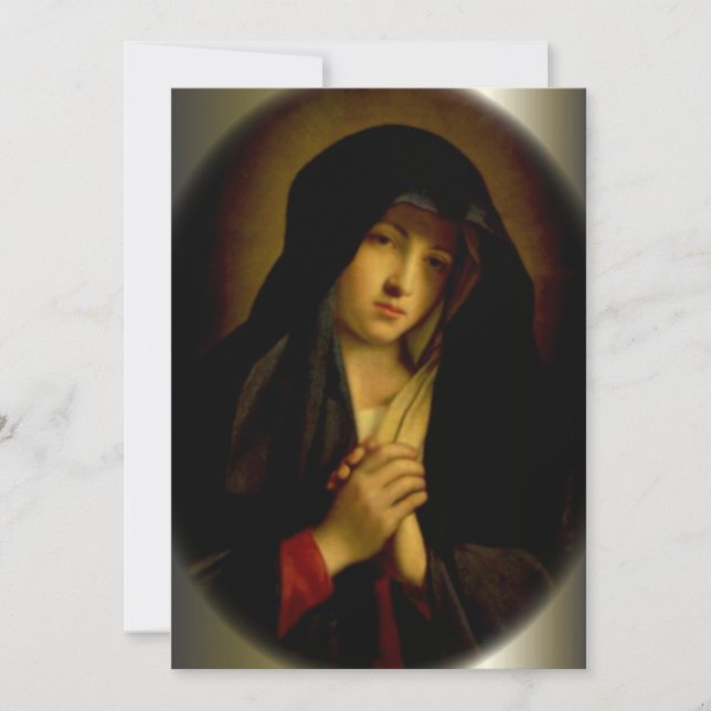 Sorrowful Virgin Mary med Foldad Händer (Framsida)