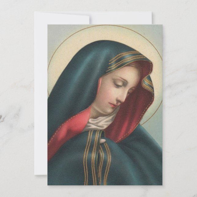 Sorrowful Virgin Mary Religiösa Catholique Inbjudningar (Framsida)