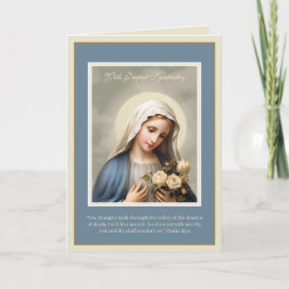 Sorrowful Virgin Mor Mary Sympathy Condolence Kort