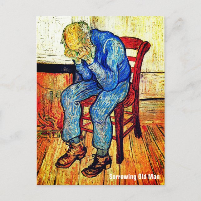 Sorrowing Old Man by Van Gogh Vykort (Framsida)