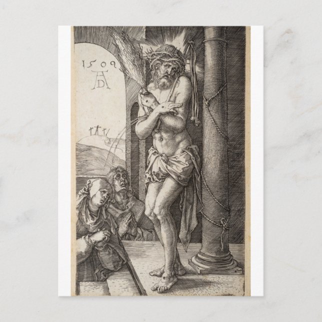 Sorrows, Column, Virgin, St John by Durer Vykort (Framsida)