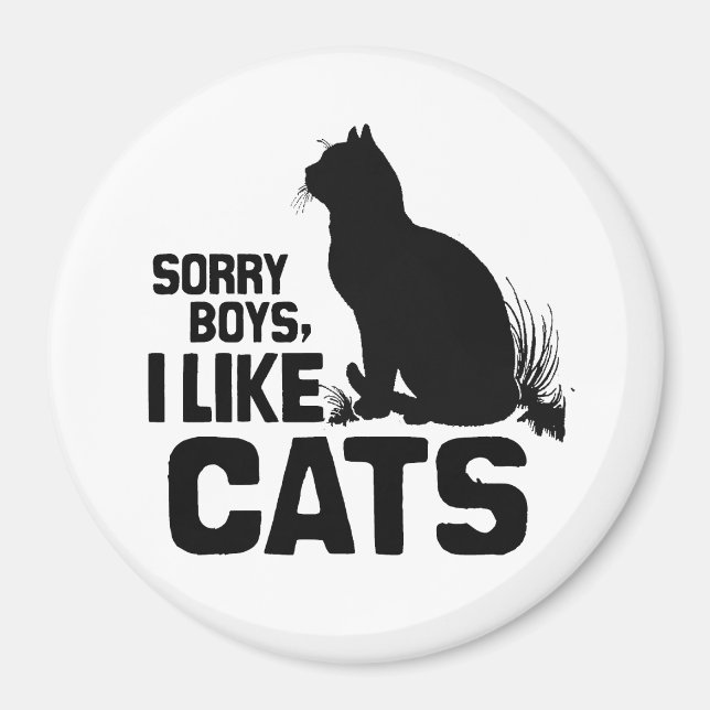 SORRY BOYS JAG TYCKER OM CATS -.png Magnet (Framsidan)