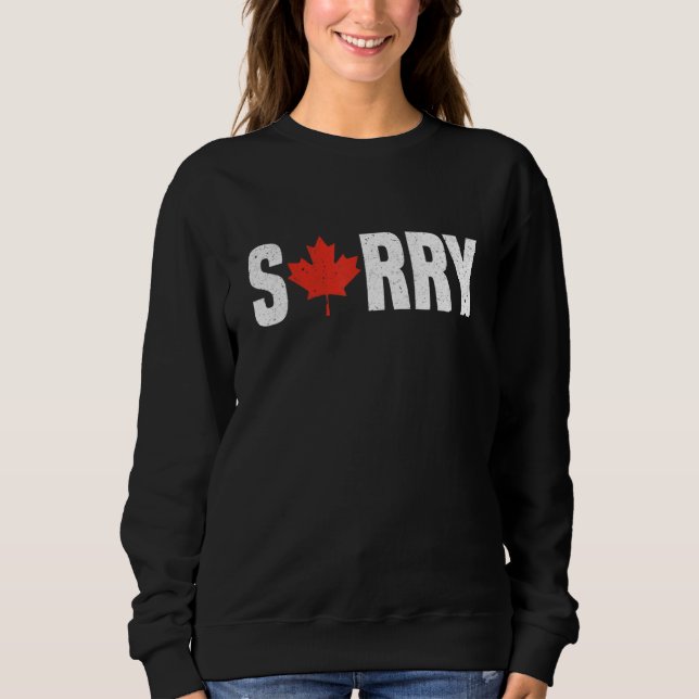 Sorry Canadian Maple Leaf Canada Polite Culture T Shirt (Framsida)
