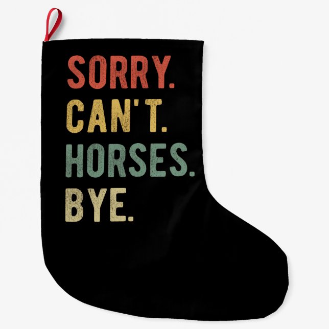Sorry Can't Horses Bye II Stor Julstrumpa (Framsidan)