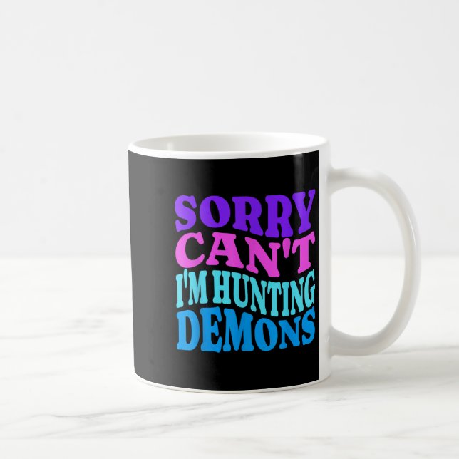 Sorry Can't Hunting Demons Korean P Music Hallowee Kaffemugg (Höger)