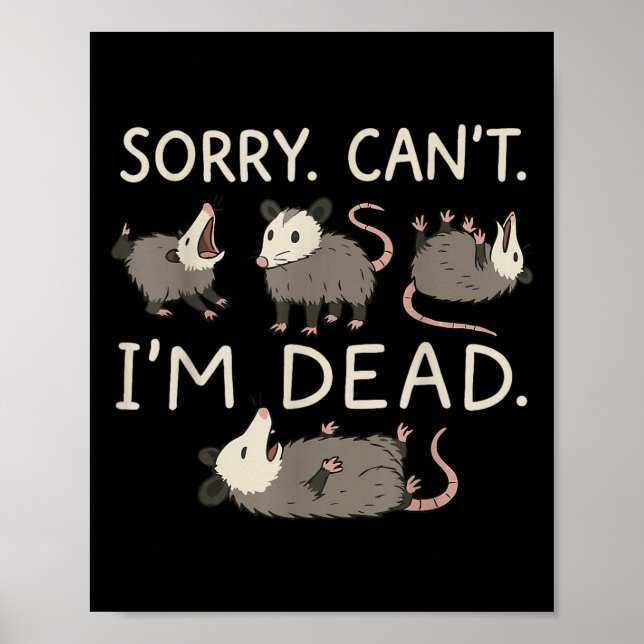 Sorry Can't I'm Dead  Poster (Framsidan)