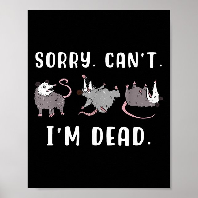Sorry Can't I'm Dead Ssum Character Playing Dead O Poster (Framsidan)