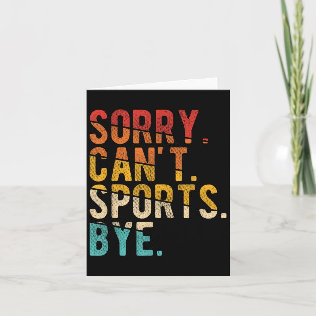 Sorry Can't Srts Bye  Kort (Framsida)