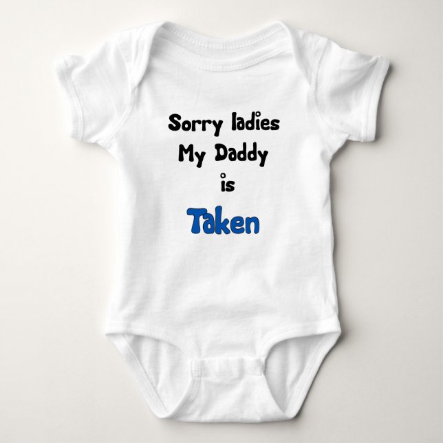 SORRY DAM MY DADDY TAS T-SHIRT (Framsida)