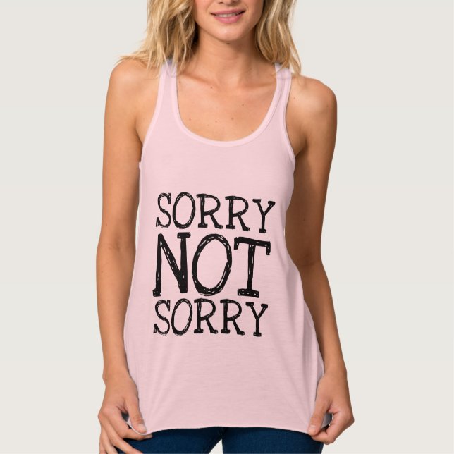 SORRY EJ SORRY FUNny T-Shirts Linne Med Racerback (Framsida)