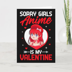 Sorry Girls Anime Är Min Valentine Day Anime Manga Kort