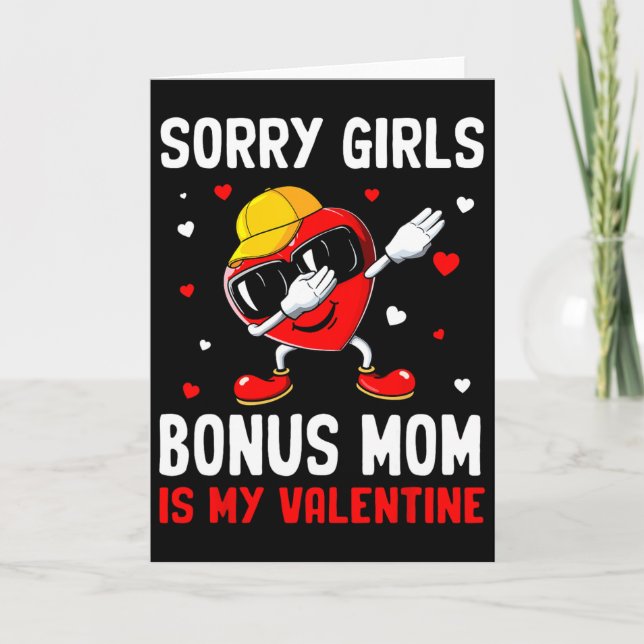 Sorry Girls Bonus Mamma Är Min Valentine Hjärtan D Kort (Framsida)
