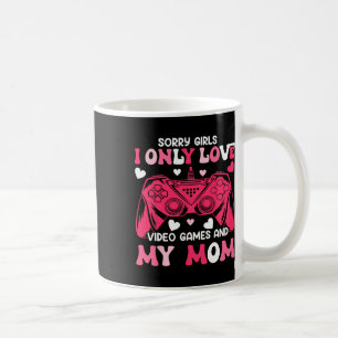 Sorry Girls Only Love Video Game Gamepad Mamma Kär Kaffemugg