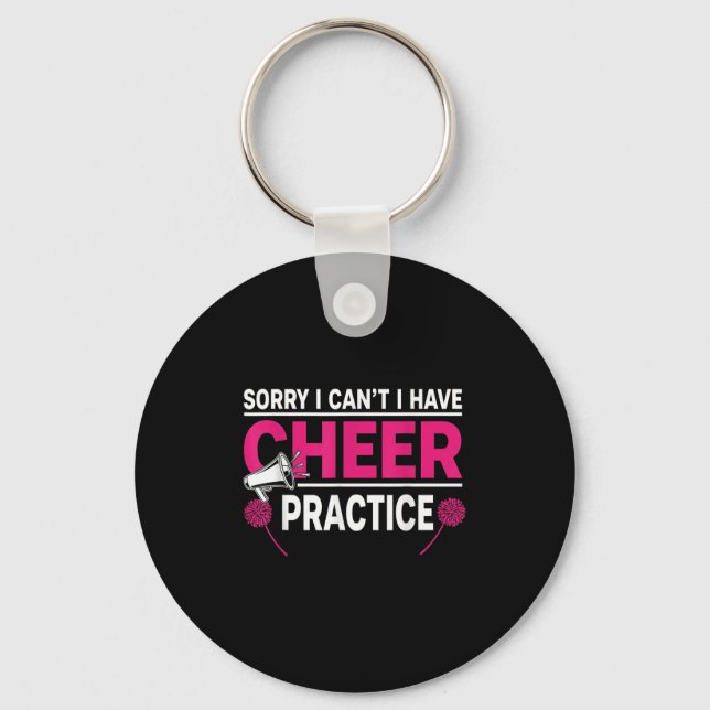 Sorry I Can't I Have Cheer Practice Cheerleader Ch Nyckelring (Framsida)