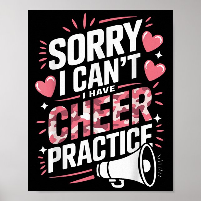 Sorry I Can't I Have Cheer Practice Cheerleader  Poster (Framsidan)