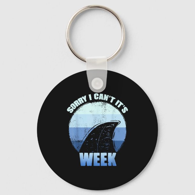 Sorry I Can't It's Week Funny Shark Gift  Nyckelring (Framsida)