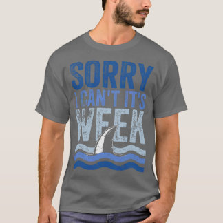 Sorry I Cant Its Week Funny Shark, Vintage T Shirt