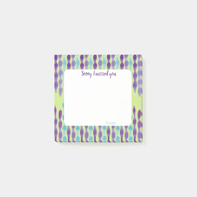 Sorry I missed you customize texts  Post-it Block (Framsida)