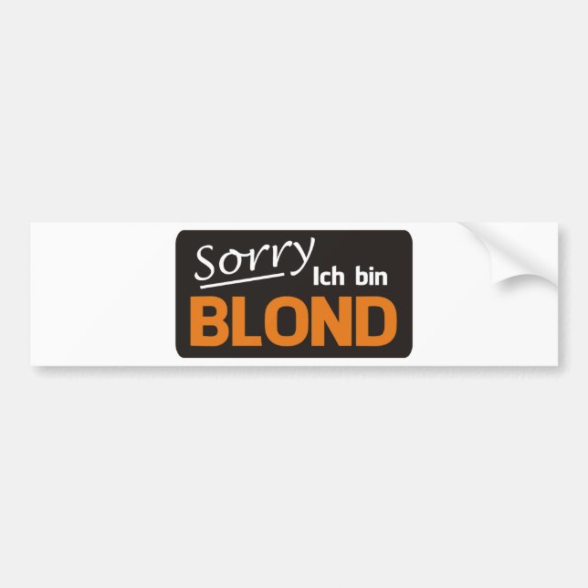 Sorry ich bin blond bildekal (Framsidan)