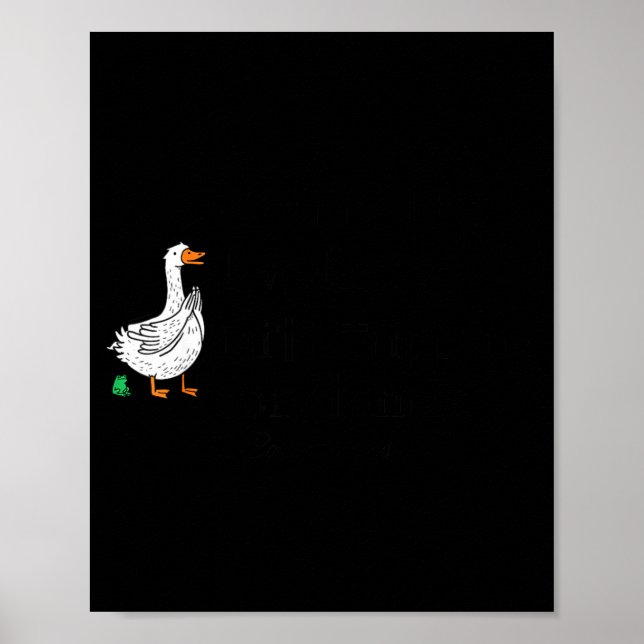 Sorry I'm Late Funny Goose Christian Bible Verse F Poster (Framsidan)