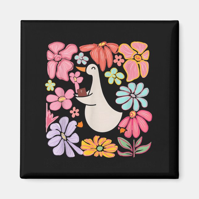 Sorry I'm Late His Timing Not Mine, Funny Christia Magnet (Framsidan)