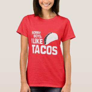 SORRY KILLAR JAG GILLAR TACOS - VITA -.png T-shirt