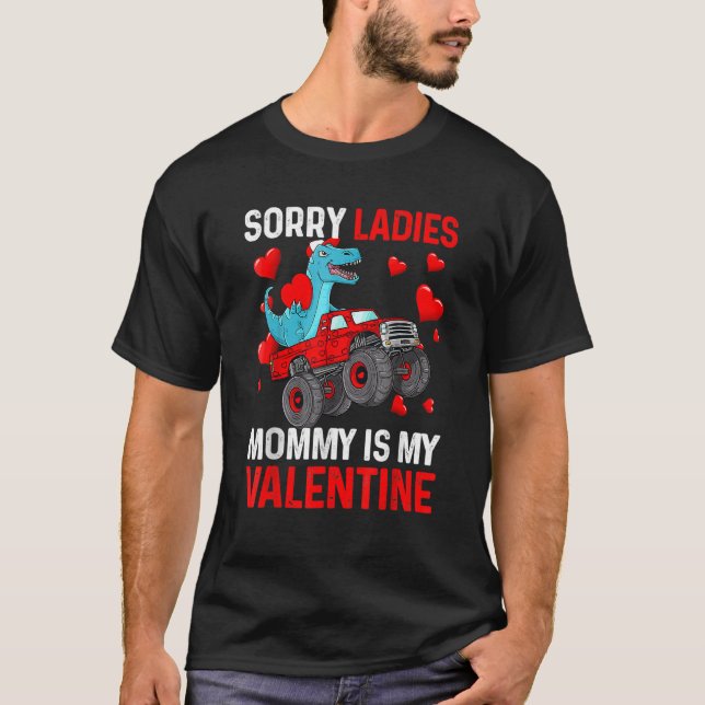Sorry Ladies Mommy Is My Valentine Red Plaid Toddl T Shirt (Framsida)