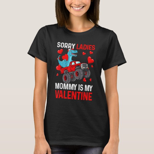 Sorry Ladies Mommy Is My Valentine Red Plaid Toddl T Shirt (Framsida)