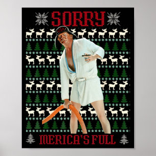 Sorry Mericas Full Rolig Trump Jul Fulständig Poster
