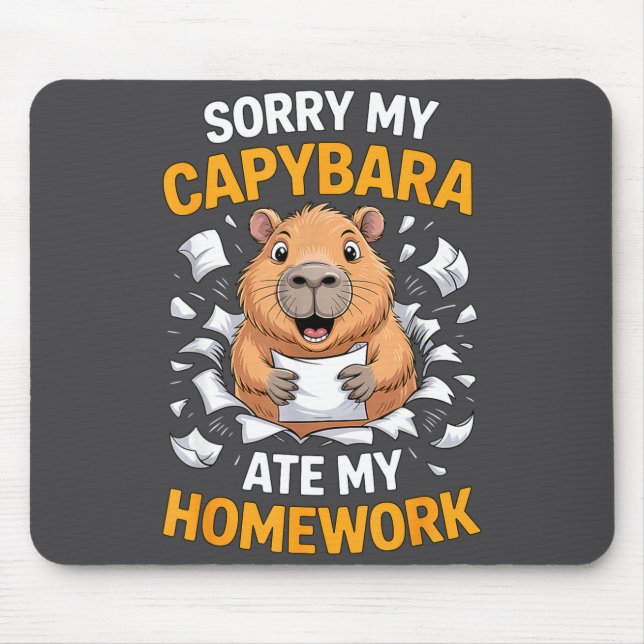 Sorry My Capybara Ate My Homework Funny Rodent  Musmatta (Framsidan)