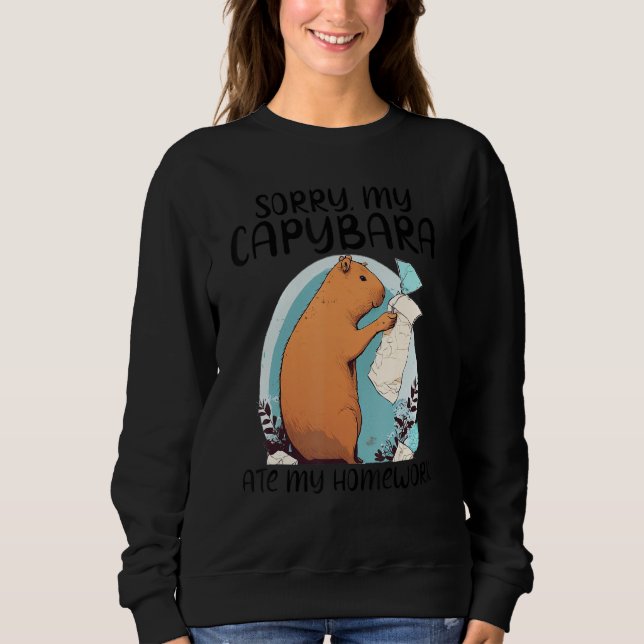 Sorry My Capybara Ate My Homework Shirt Funny Capy T Shirt (Framsida)