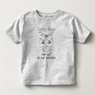 sorry pojkar min katt är min valentin t shirt