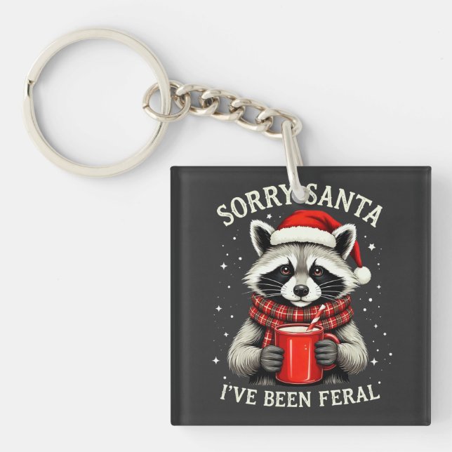Sorry Santa I've Been Feral Fun Raccoon Christmas (Framsidan)