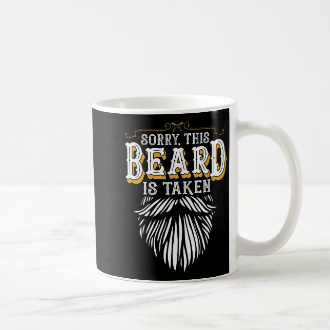 Sorry This Beard Is Taken Country Retro Valentines Kaffemugg (Höger)