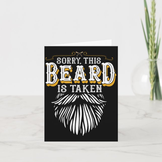 Sorry This Beard Is Taken Country Retro Valentines Kort (Framsida)